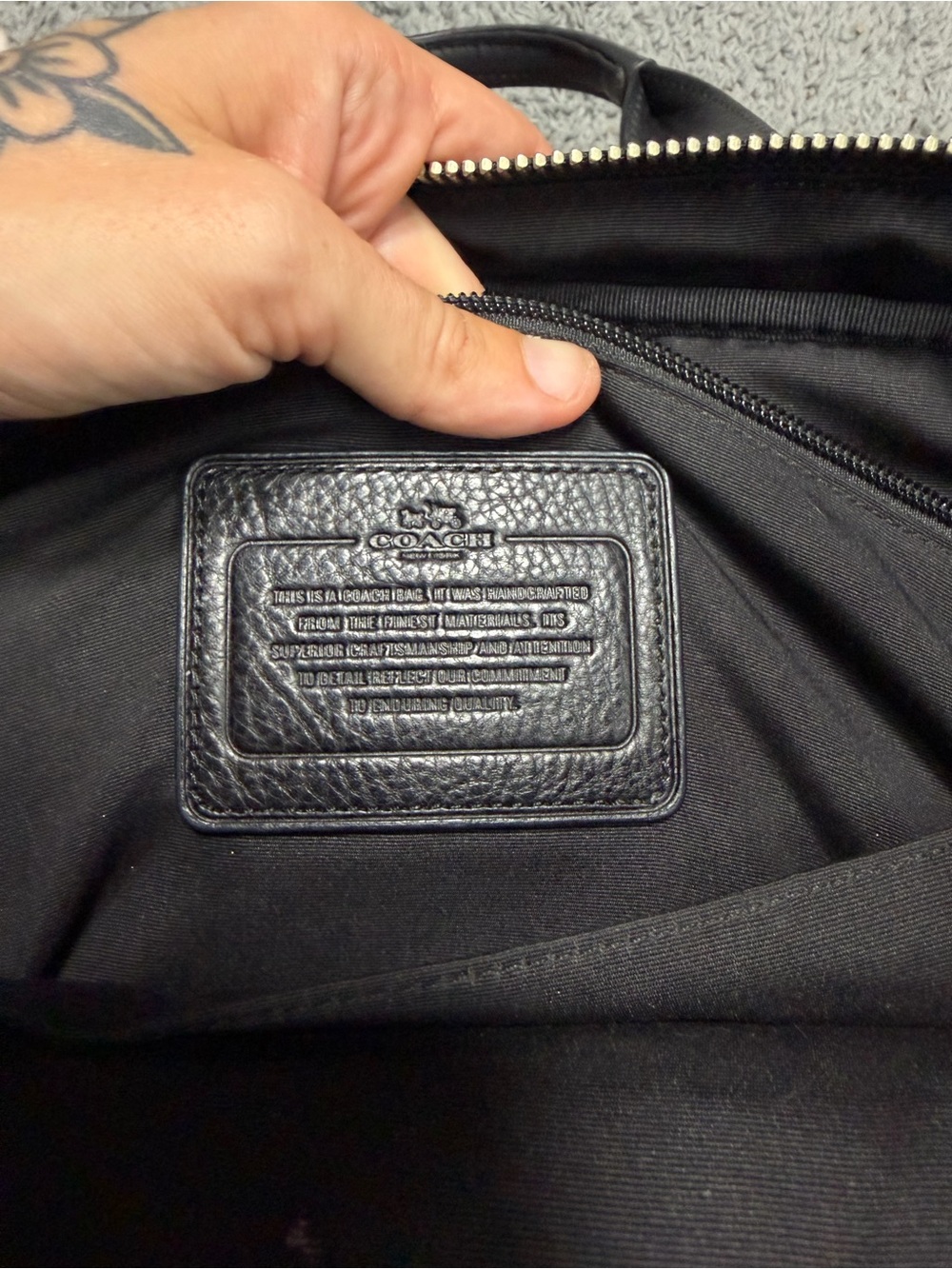 Coach Hamilton Smooth Leather Briefcase Black - Picture 13 of 16